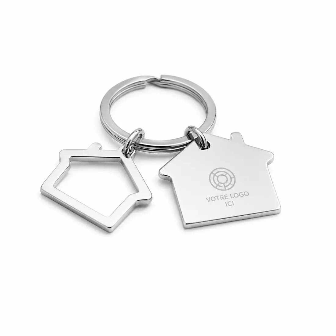 Porte-clés forme maison personnalisé avec logo - Porte-clés personnalisés pas chers personnalisé Maroc