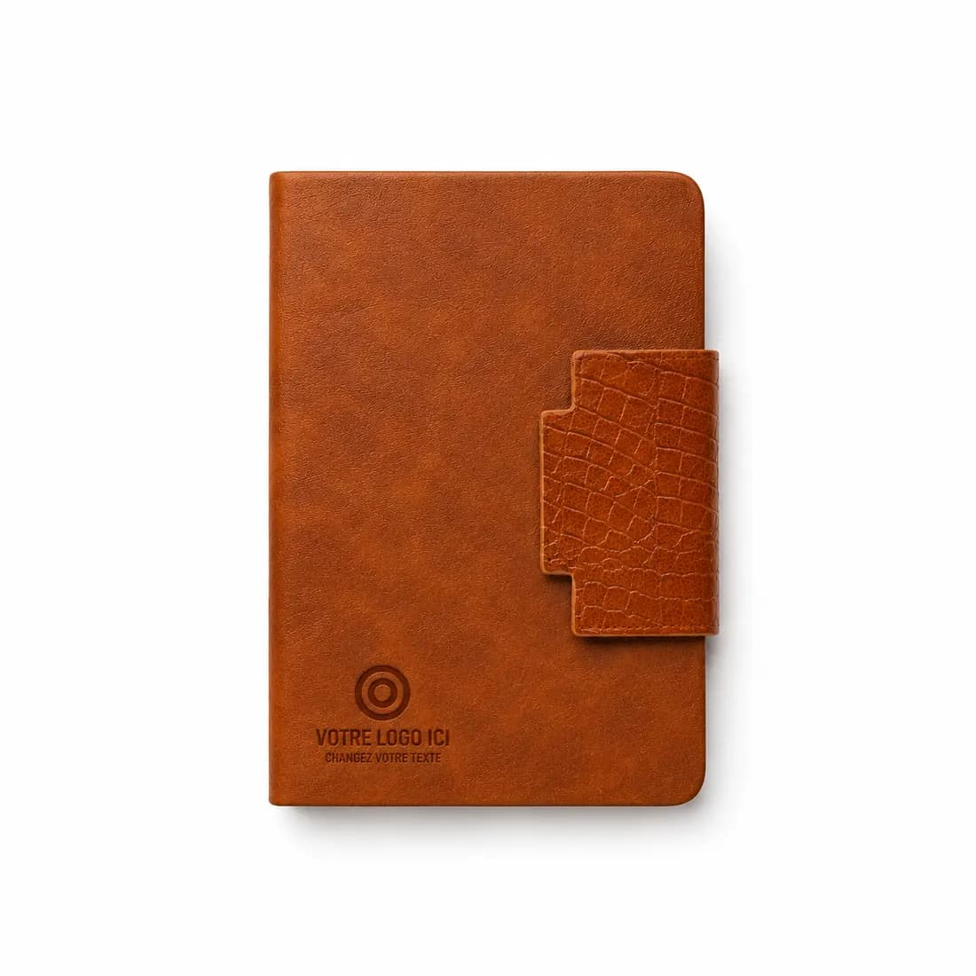 Bloc-notes en cuir façon croco personnalisé avec logo - Bloc-notes, carnets et articles de bureau personnalisés personnalisé Maroc